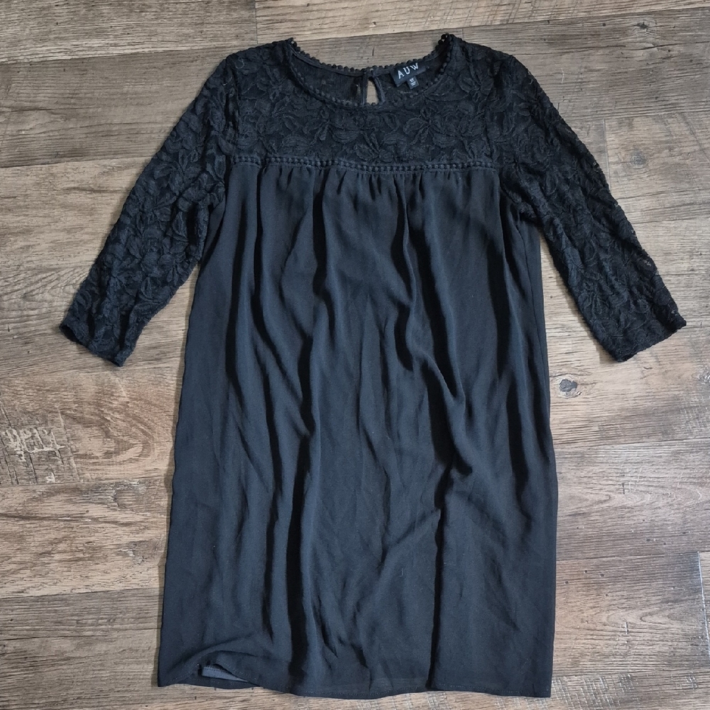AUW Black Lace Mini Dress